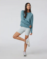 Long Sleeve Halo Crew | Iron Heather
