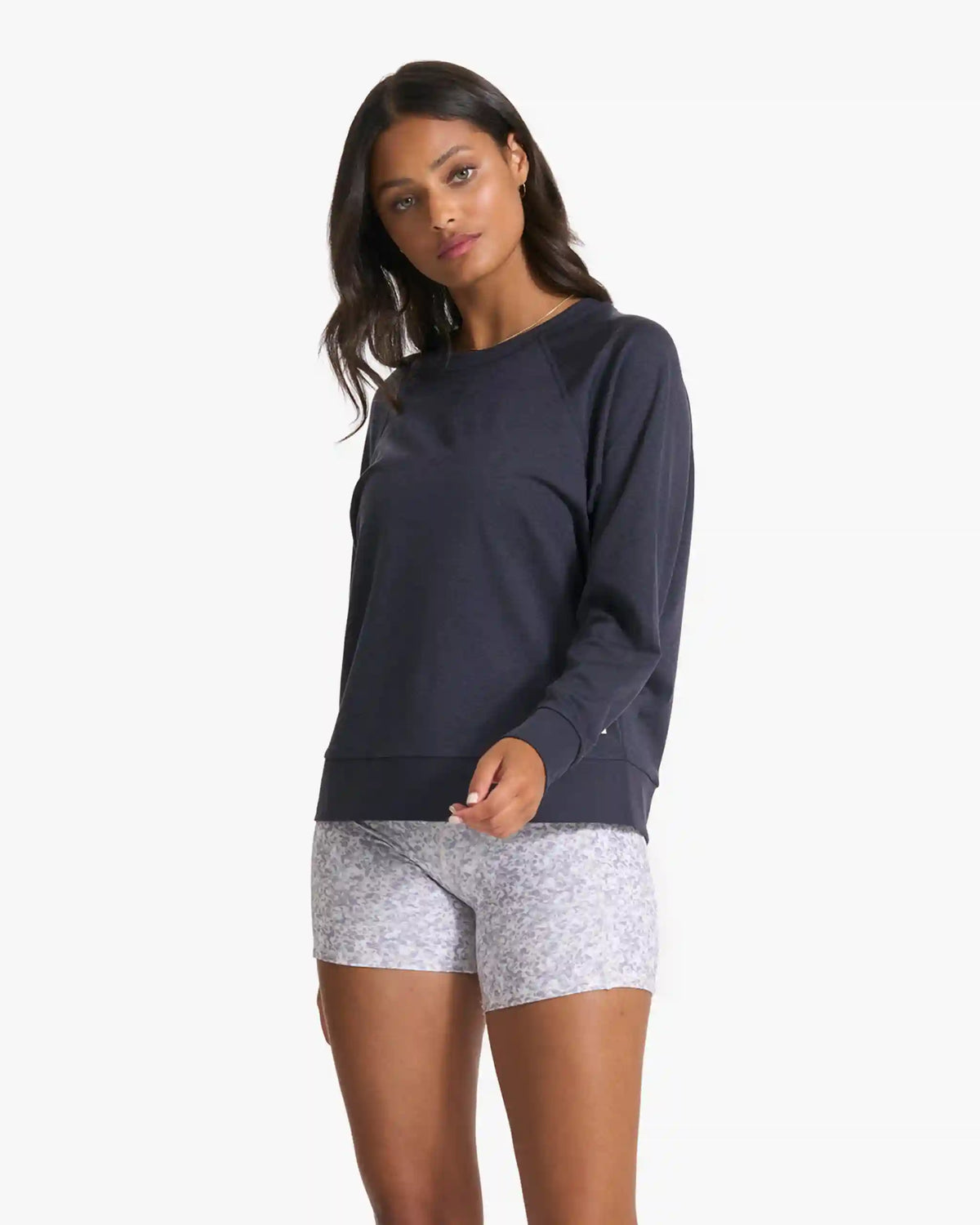 Long Sleeve Halo Crew | Midnight Heather