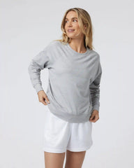 Long-Sleeve Halo Crew | Pale Grey Heather