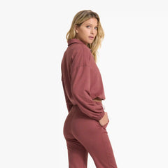 Halo Relaxed Half Zip | Rosewood Heather