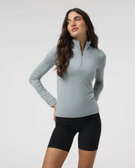 Halo Essential Half Zip | Chalk Blue Heather