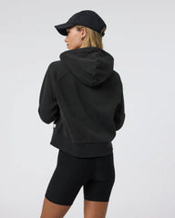 Restore Half Zip Hoodie | Washed Black