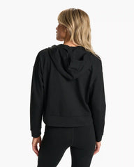 Granite Cropped Hoodie | Black Heather