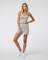 Boyfriend Short | Soft Pewter Heather
