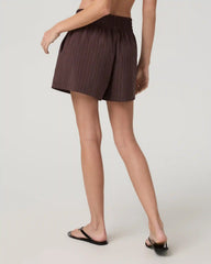 Villa Short | French Roast Pinstripe