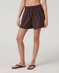 Villa Short | French Roast Pinstripe