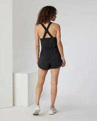 Halo Retro Romper | Black Heather
