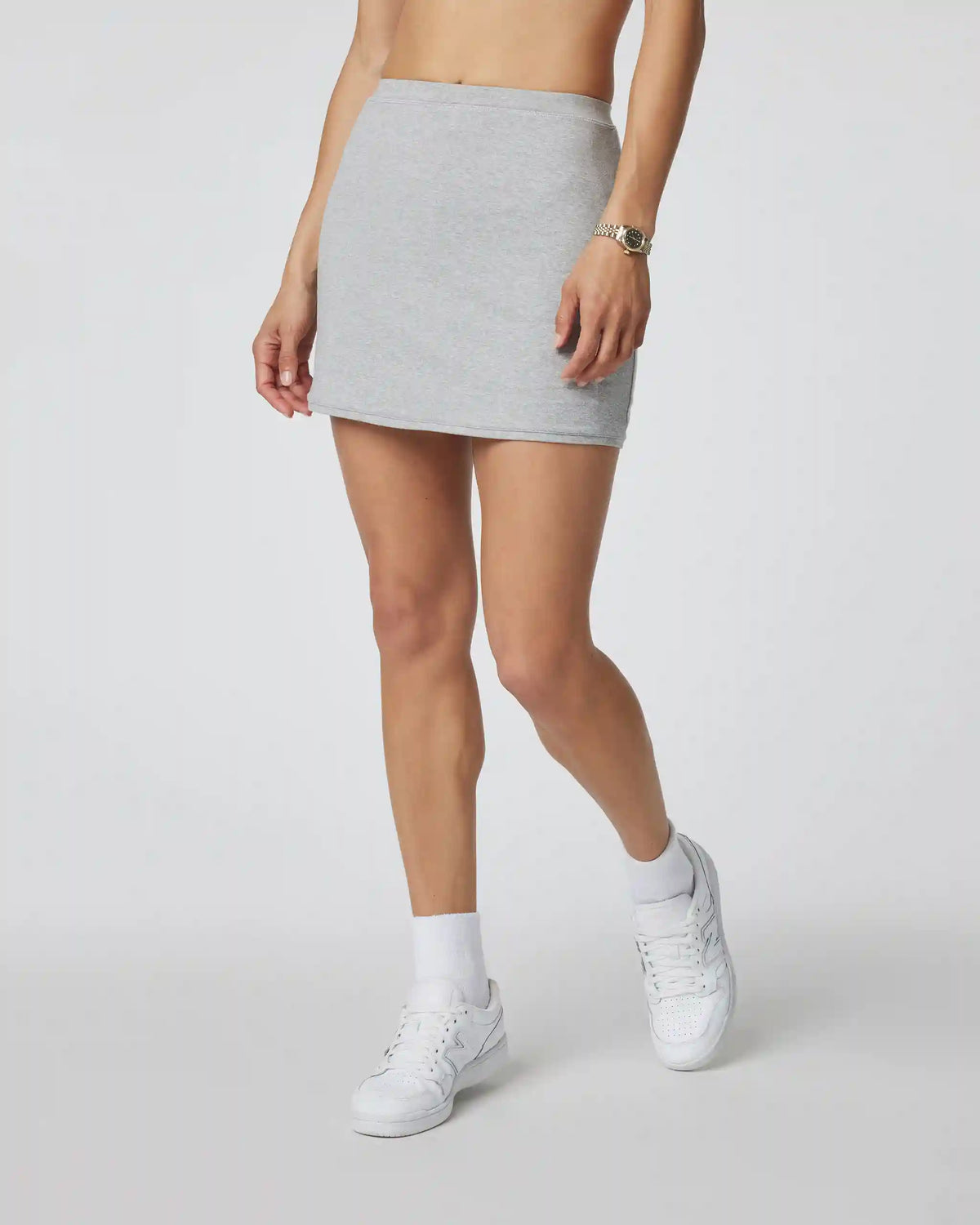 Halo Retro Skirt | Pale Grey Heather