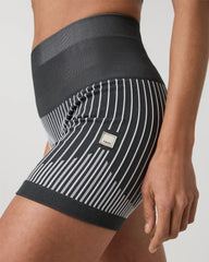 Bi-Color Seamless Bike Short 4" | Light Grey/Charcoal