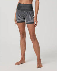 Bi-Color Seamless Bike Short 4" | Light Grey/Charcoal