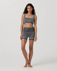 Bi-Color Seamless Bike Short 4" | Light Grey/Charcoal