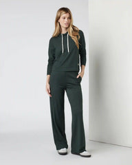 Halo Essential Wideleg Pant - Short | Aspen Heather