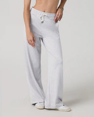 Halo Essential Wideleg Pant - Long | Pale Grey Heather