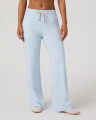 Halo Essential Wideleg Pant - Short | Soft Sky Heather
