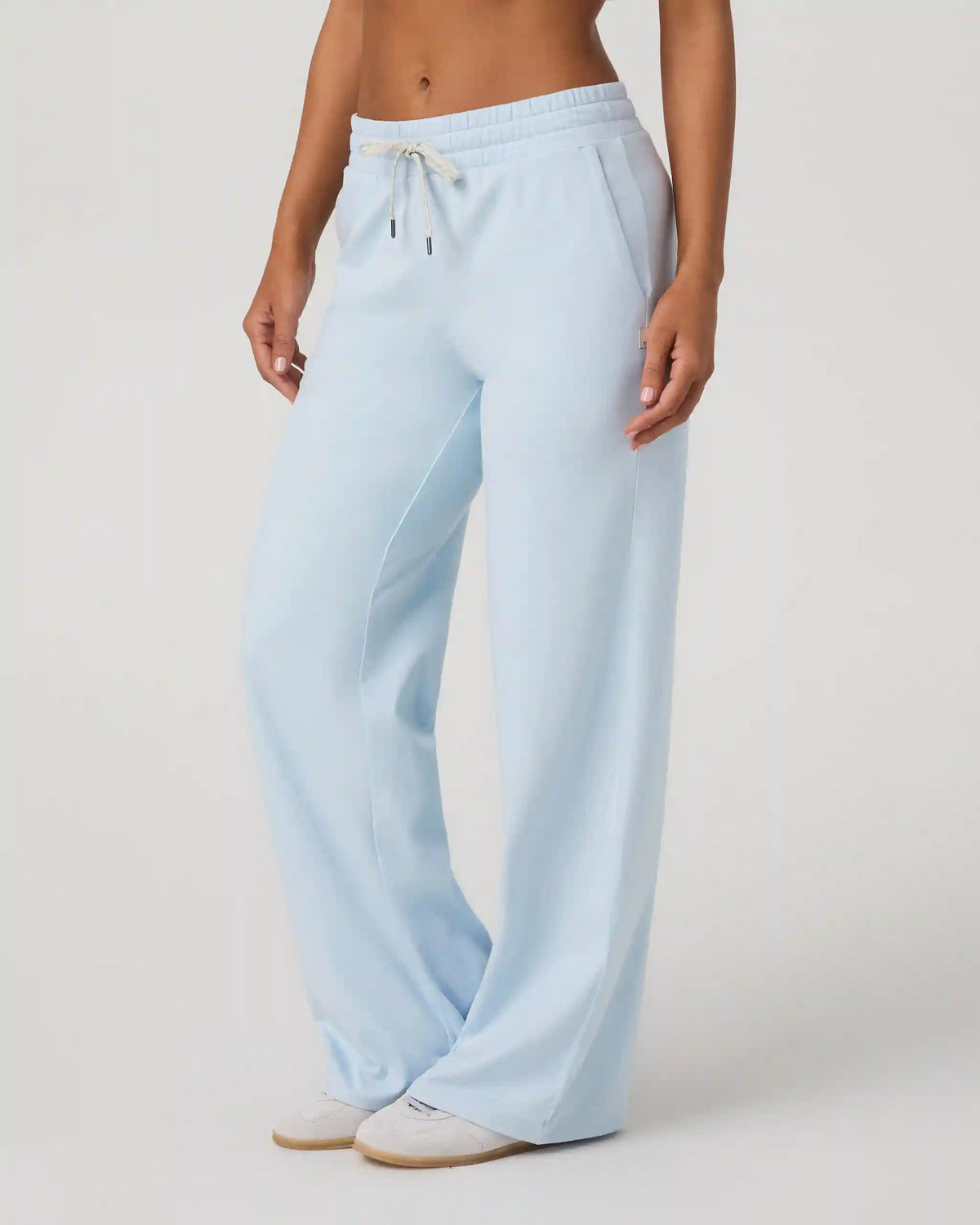 Halo Essential Wideleg Pant | Soft Sky Heather