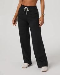 Halo Essential Wideleg Pant - Long | Black Heather