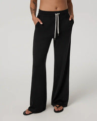 Halo Essential Wideleg Pant - Short | Black Heather