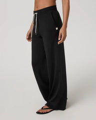 Halo Essential Wideleg Pant - Long | Black Heather