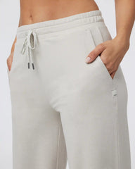 Halo Essential Wideleg Pant - Long | Ecru Heather