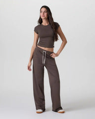 Halo Essential Wideleg Pant - Long | Java Heather