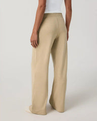 Halo Essential Wideleg Pant - Short | Khaki Heather