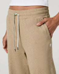 Halo Essential Wideleg Pant - Long | Khaki Heather