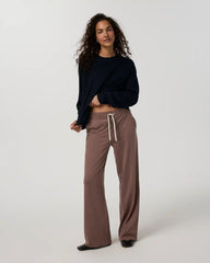 Halo Essential Wideleg Pant - Long | Sable Heather