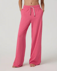 Halo Essential Wideleg Pant - Short | Sunset Pink Heather