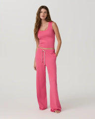 Halo Essential Wideleg Pant - Short | Sunset Pink Heather