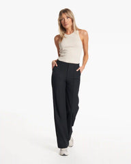 Womens Vuori Meta™ Wideleg Pant - Long | Black