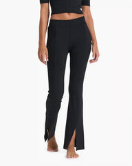 Lux Rib Split Bootcut | Black