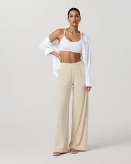 Villa Wideleg Pant - Long | Bleached Sand