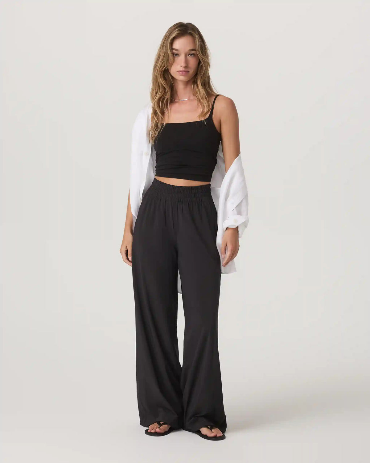 Villa Wideleg Pant - Long | Black