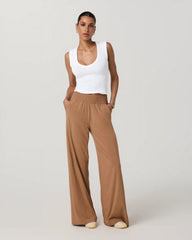 Villa Wideleg Pant - Long | Tobacco Brown