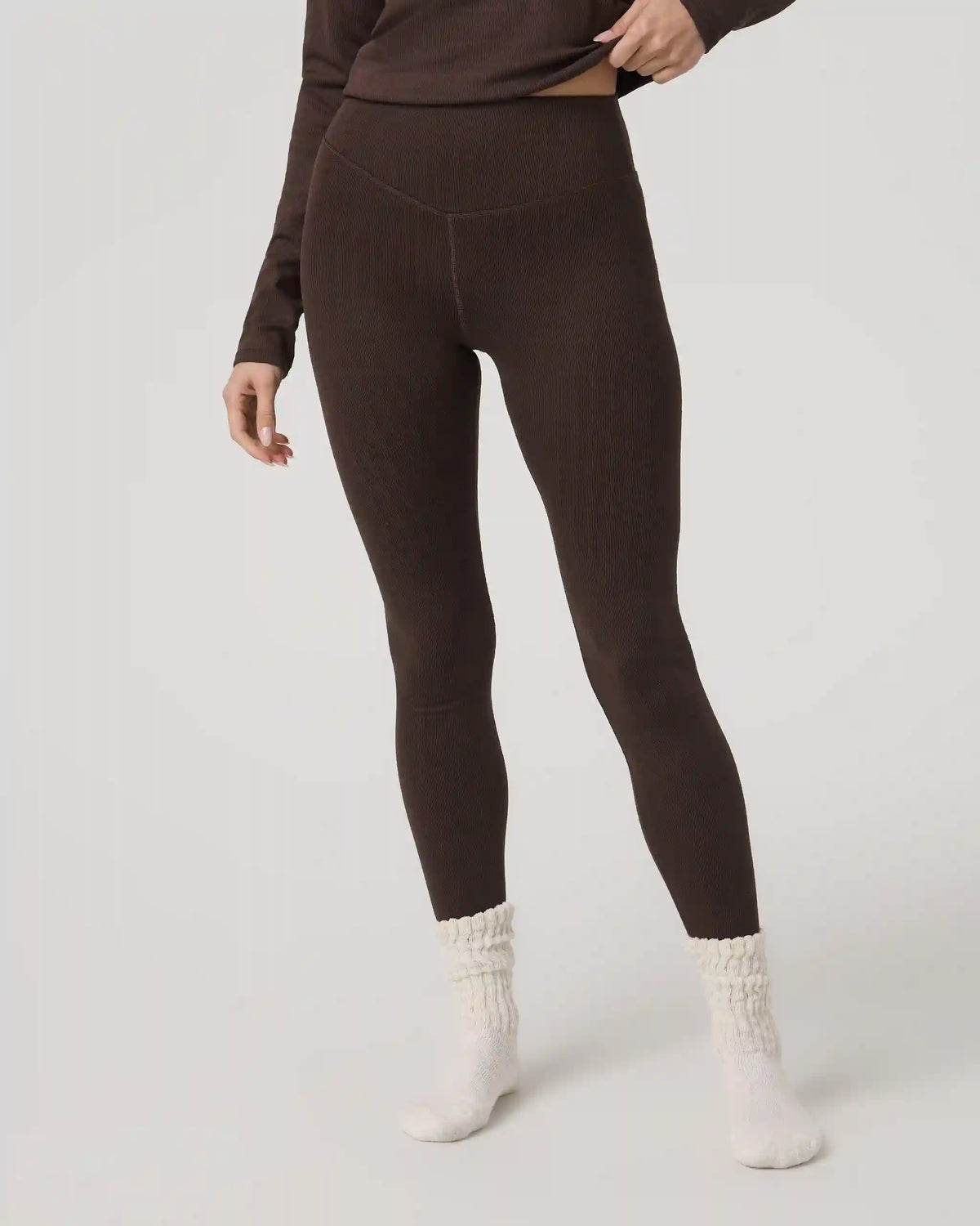 Textured Chilled Out Legging | Java Houndstooth