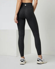 Maze Jacquard Legging | Black Maze