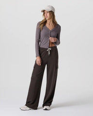 Halo Essential Cargo Wideleg | Dark Java Heather