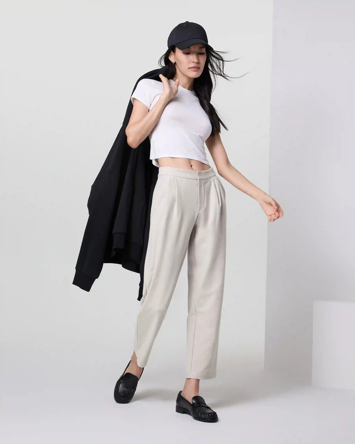 Elevation Ankle Trouser | Ecru Heather