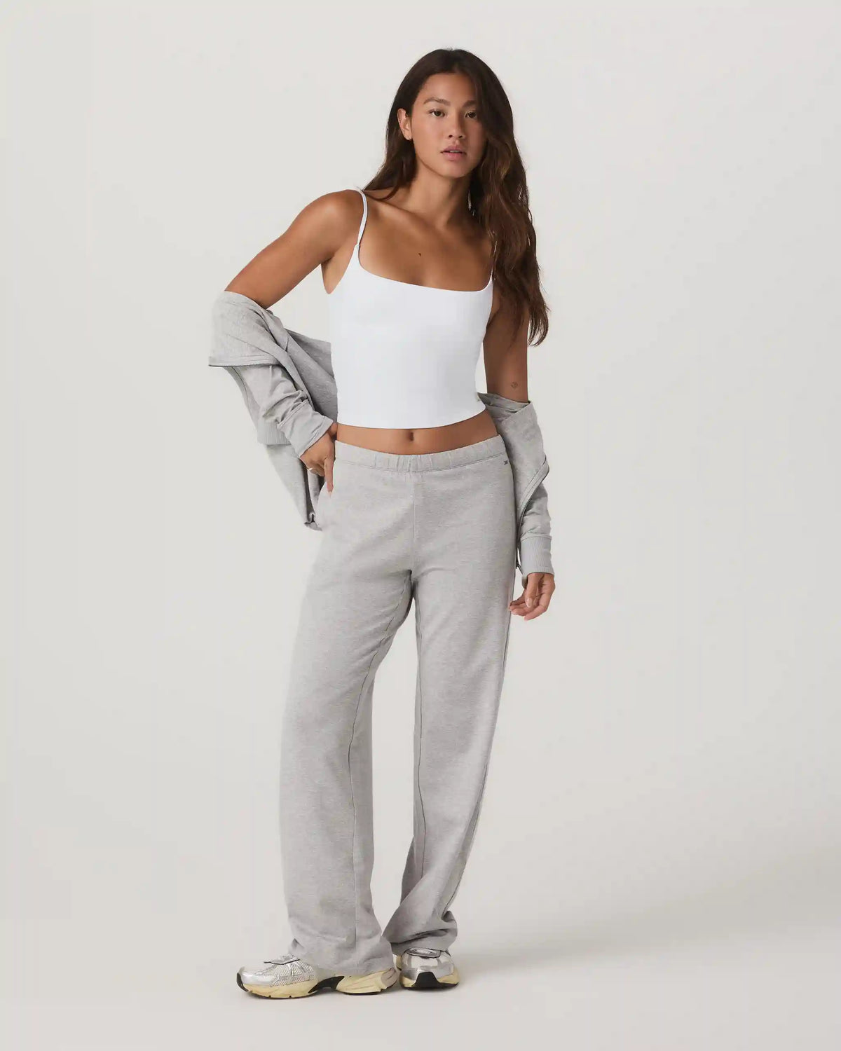 Halo Modern Straight Leg Pant-Long | Pale Grey Heather