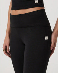 Halo Foldover Pant | Black Heather
