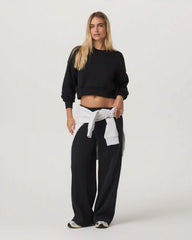 Restore Ultra Wideleg Sweatpant - Long | Washed Black