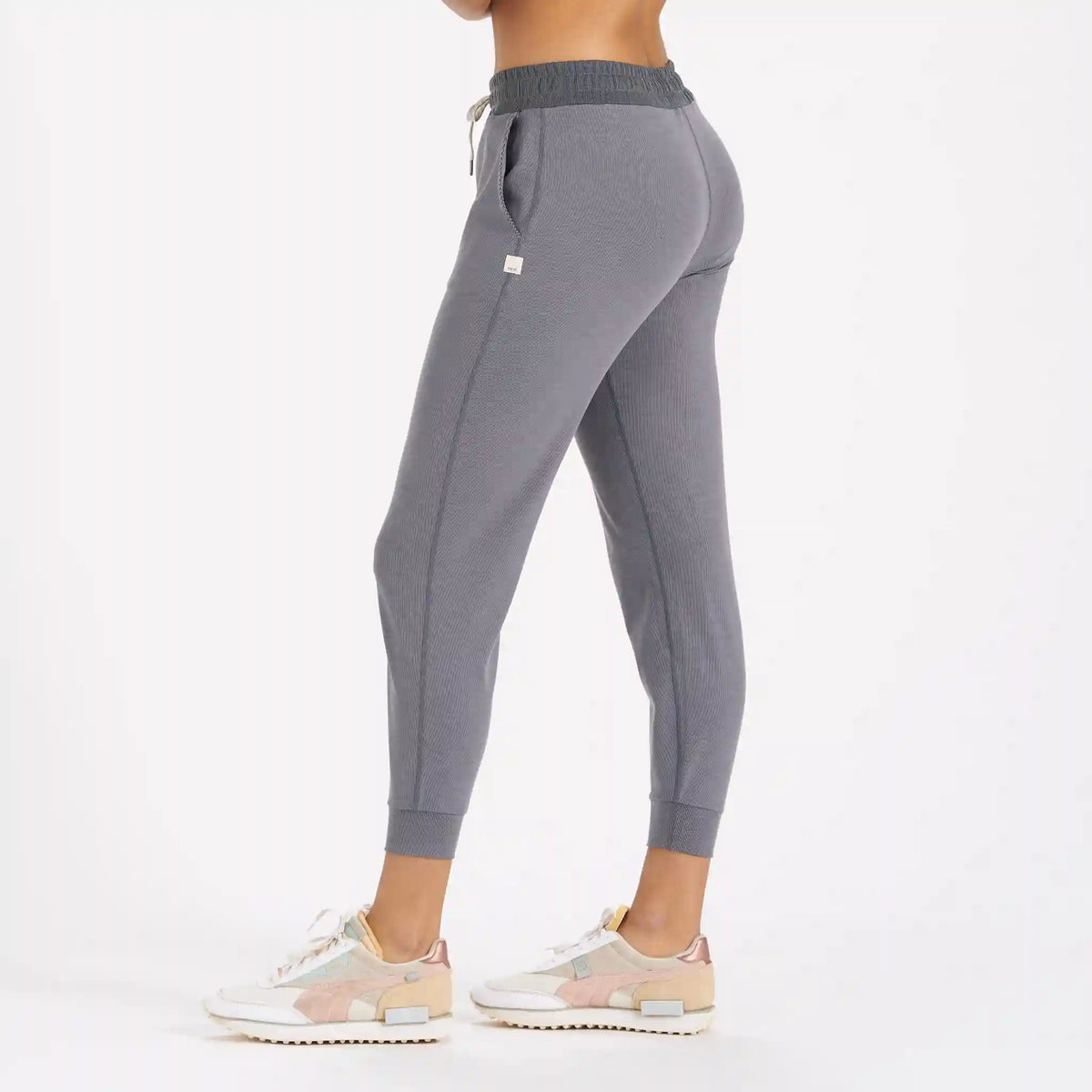 Lux Rib Performance Jogger | Heather Grey