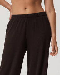 Waffle Wideleg Pant | Dark Java