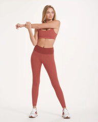 Lux Rib Studio Legging | Cinnamon Heather