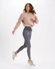 Lux Rib Studio Legging | Heather Grey