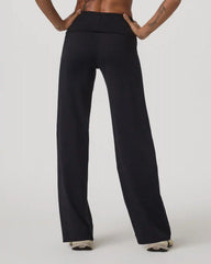 Granite Foldover Straight Leg | Black Heather