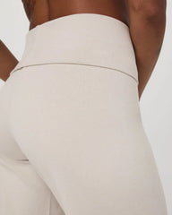 Granite Foldover Straight Leg | Oatmeal Heather