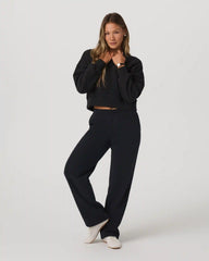 Restore Straight Leg Sweatpant-Short | Washed Black