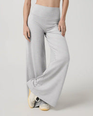 Halo Easy Wideleg Pant - Short | Pale Grey Heather