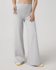 Halo Easy Wideleg Pant | Pale Grey Heather